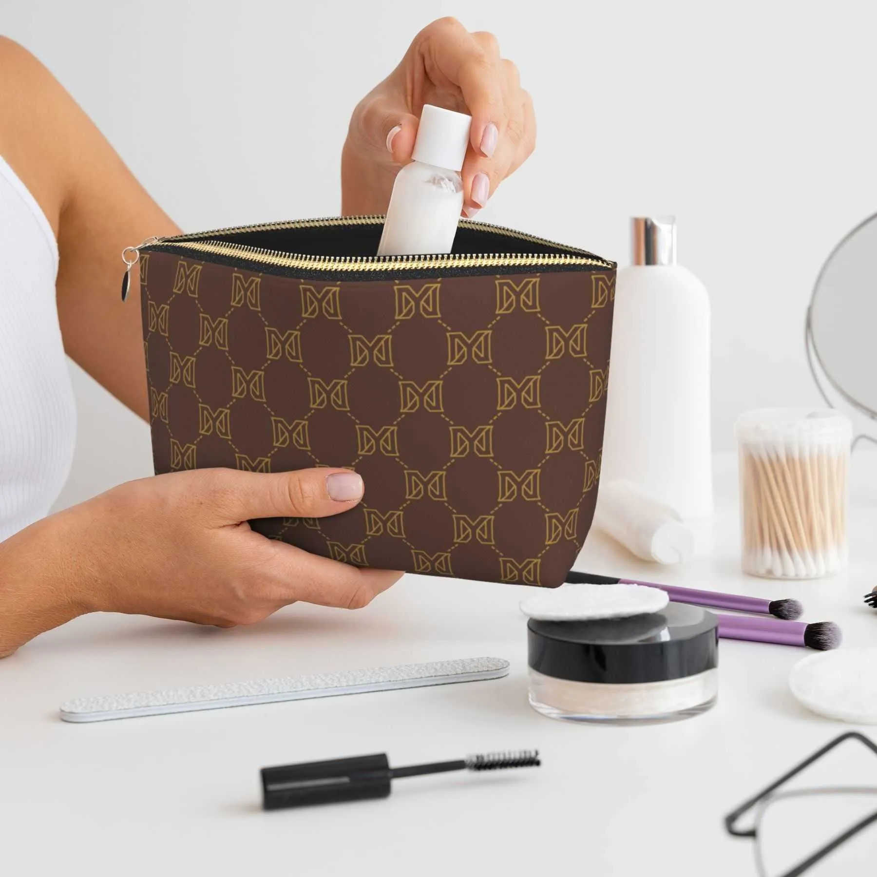 NXY FashionBucket Designer Makeup Bag Cosmetic Pouch Women Casual Zipper Toiletry Wash Bags Cases Designers Make Up Bag
