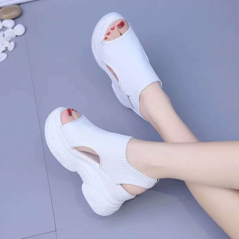 2025 Summer New Women's Roman Thick Bottom Designer Fashion Sandals Casual Wedge Women's Shoes Casual Thick Bottom