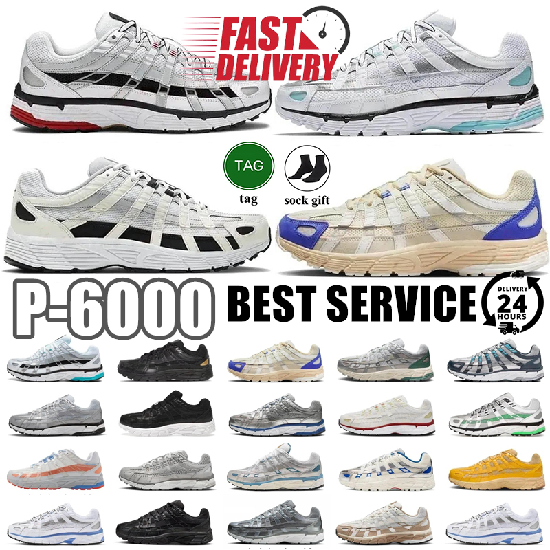 2025 Free delivery designer shoes P6000 P 6000 mens Metallic Silver Triple White black Racer Blue Flat Pewter Anthracite Grey running sneakers trainers EUR 36-47