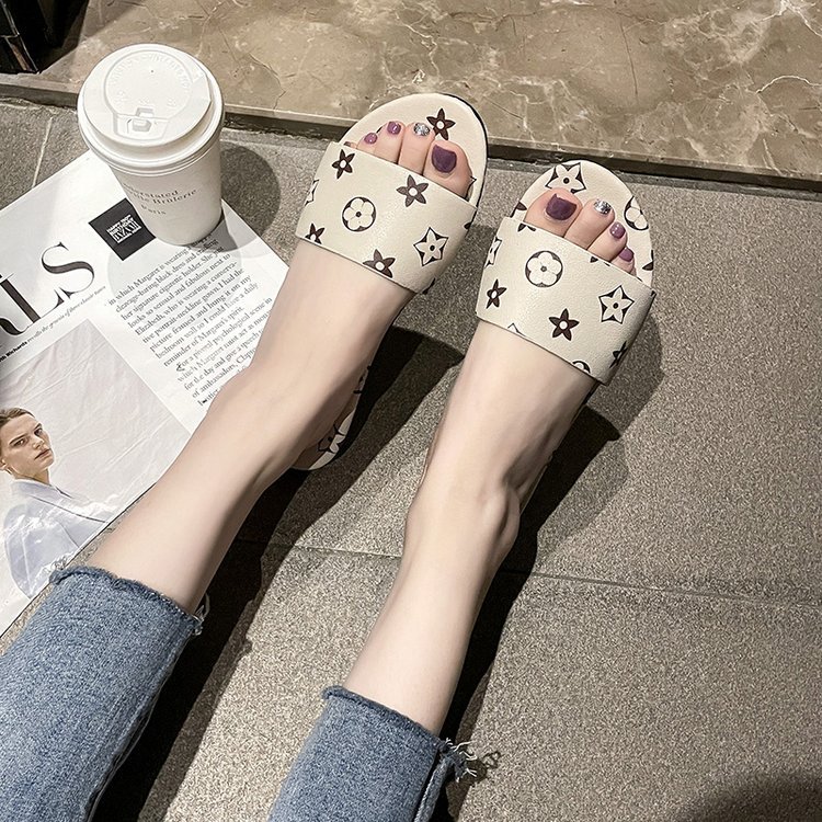 Women's summer new fashion star set toe flat net red slippers outdoor casual sandals beach shoes