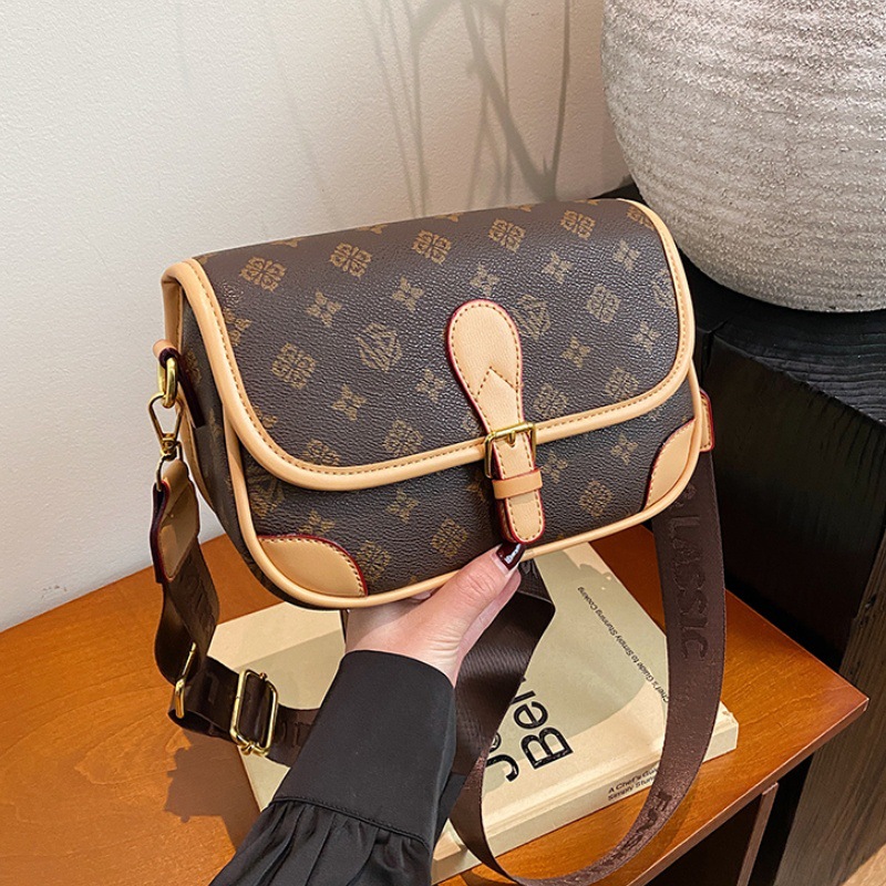 Free shipping saddle bag women's new print temperament women's underarm bag all-in-one shoulder crossbody bag 2025