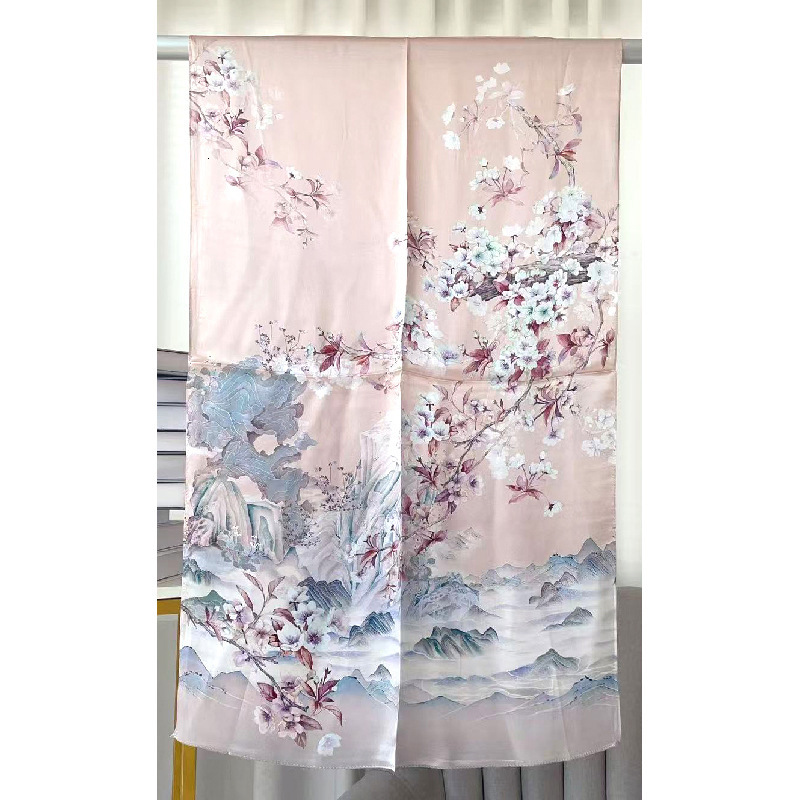 Dunhuang Elegant Cultural Creative Xiangyun Silk Cut Flower Strip High-end Shawl for Women Summer Thin Long Scarf Beach ddmynov