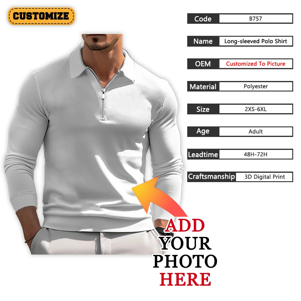 Customized Pattern Mens Polo Shirt Golf Shirt Summer Tennis Shirt Full Print Personalized Gift Direct Factory 250402