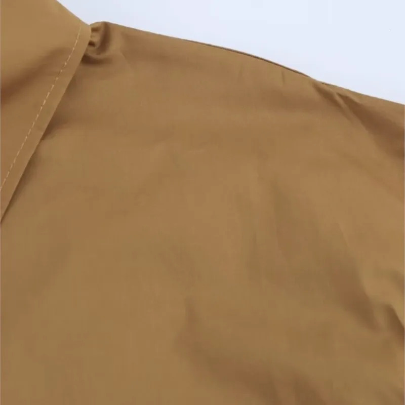 TRAF 2025 Woman Fashion Pocket Embellished Poplin Shirt Casual Slim Short Sleeve Single Breasted Blouses Spring 250402