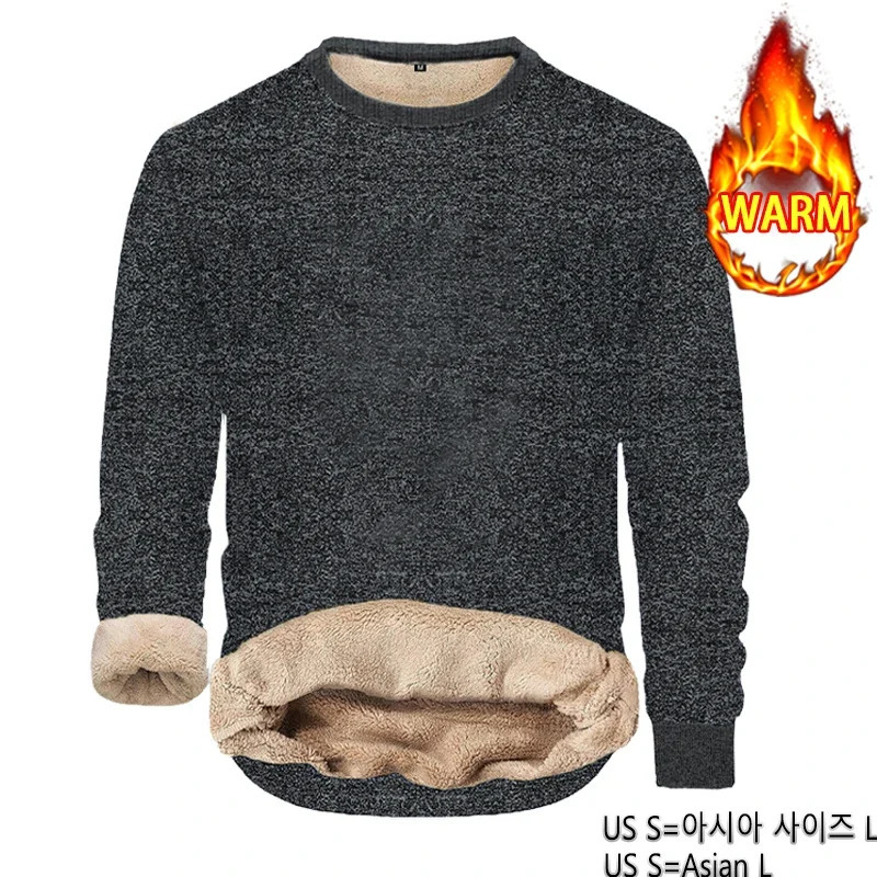 Animal Game Men Fleece Sweatshirts Casual Pullover Slim Thermal Underwear Male Sherpa Lined Streetwear Thermal Winter Shirts 251106