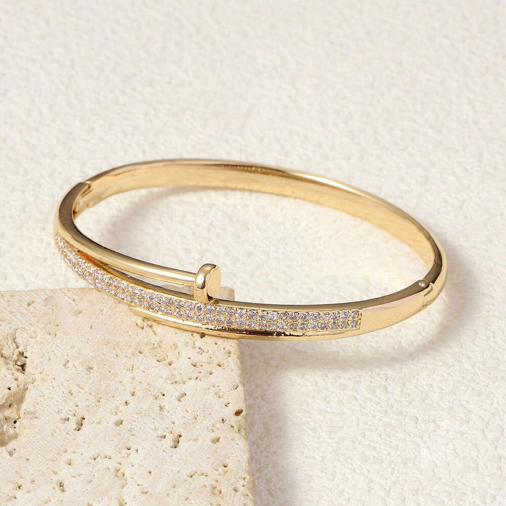 Bracelet Designer Luxury bangle Creative Personality Micro Inlaid Zircon 18K Plated Open Spike Bracelet Adjustable Bangle Directly