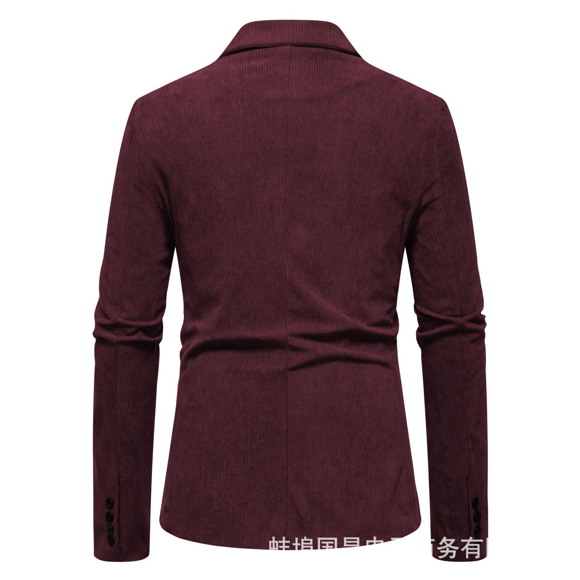 2025 plus size mens spring top business casual corduroy double button jacket suit for men