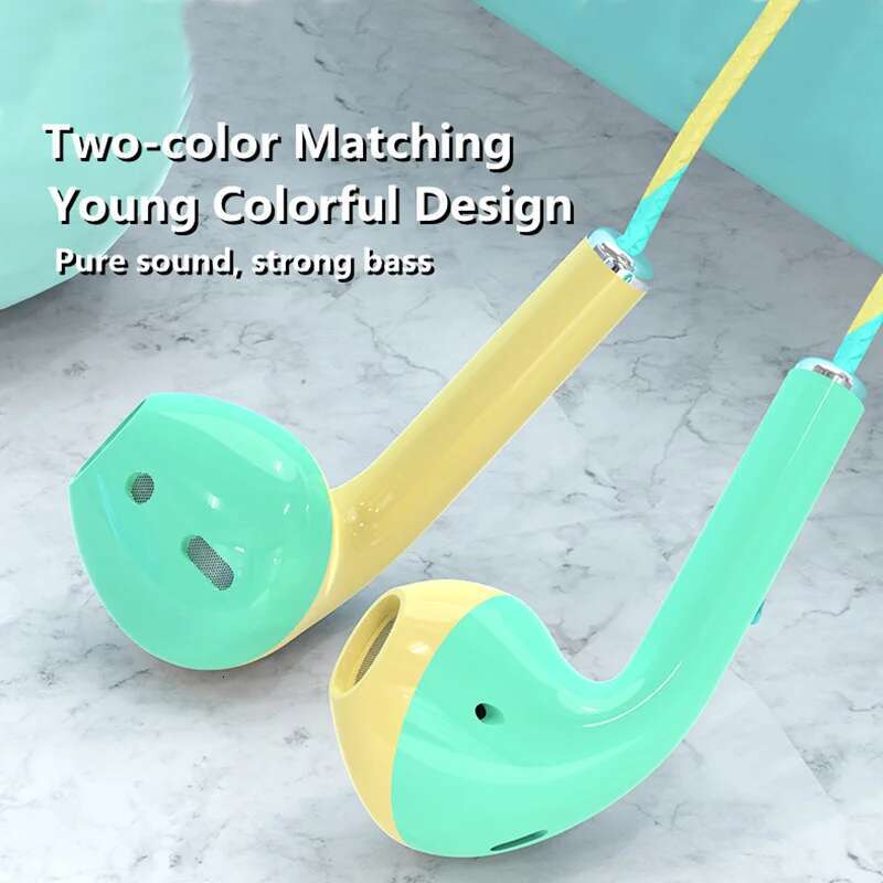 3.5mm Wired Headphones Bass Earbuds Stereo Earphone Music Sport Gaming Headset With mic For Xiaomi IPhone Huawei Samsung