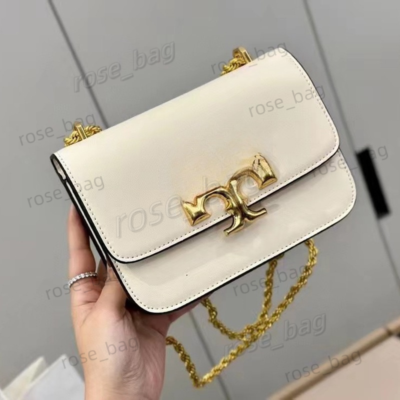 High quality Designer shoulder bag Women bag trend Eleanor double T chain small gold brick crocodile pattern single shoulder hand-held crossbody small square bag