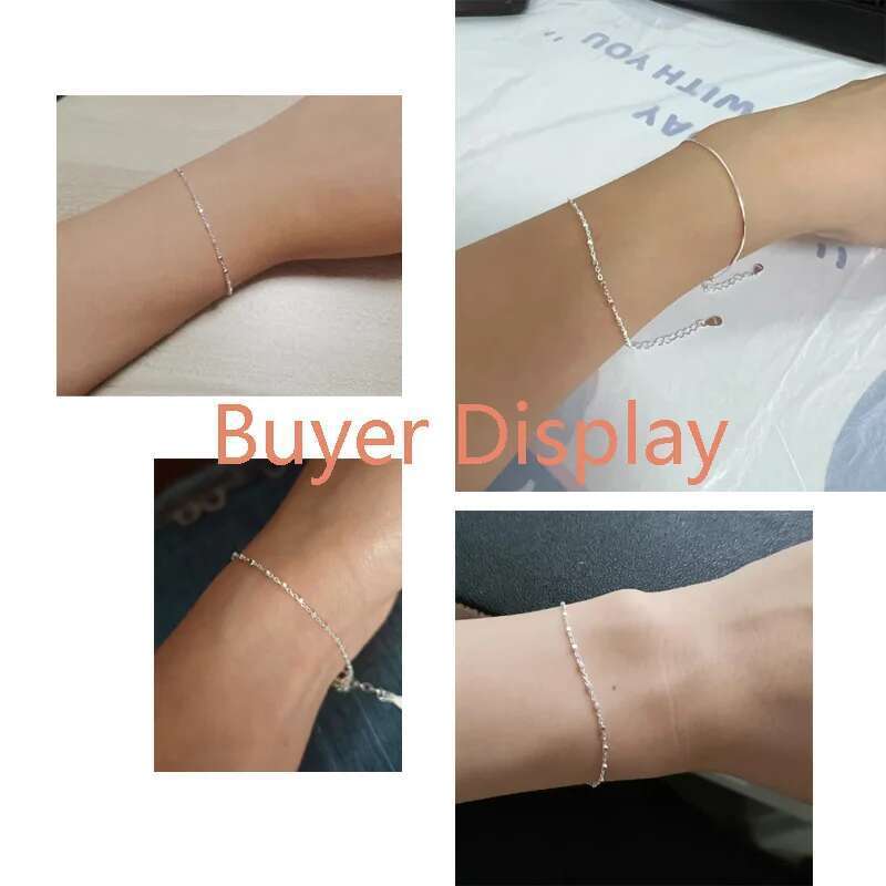 S Sterg Sier Water Wave Chain Bracelet Set Starlight Shines Brightly Ladies Gift Pair Fine Jewelry Accessories Wholesale