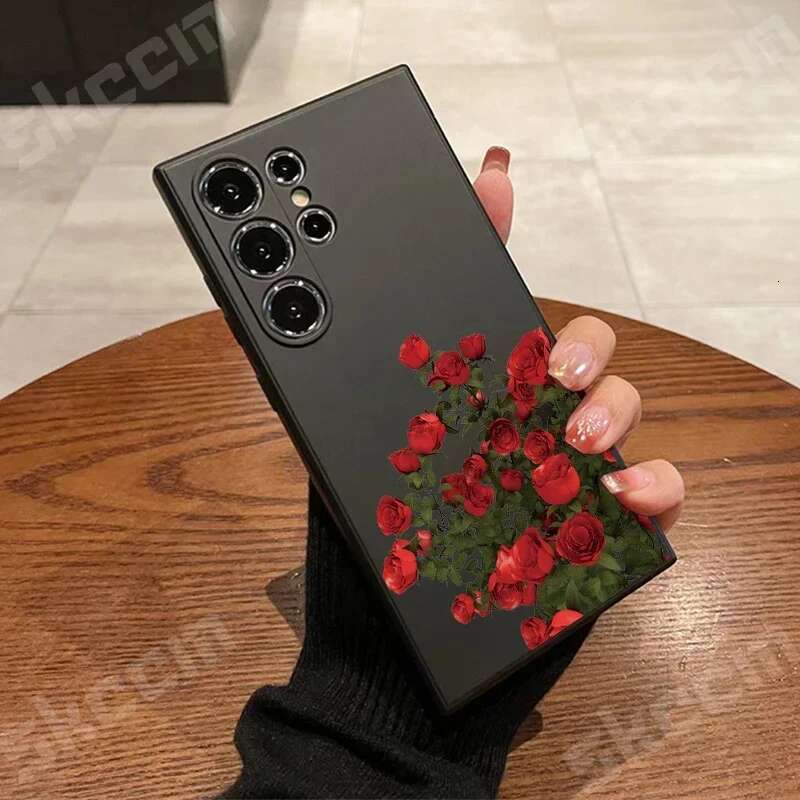 New Retro Fashion Rose Phone Case For Samsung Galaxy S23 S24 Ultra S22 Plus S20 FE A15 A35 A50 A51 A54 A55 A71 A72 A73 Cover