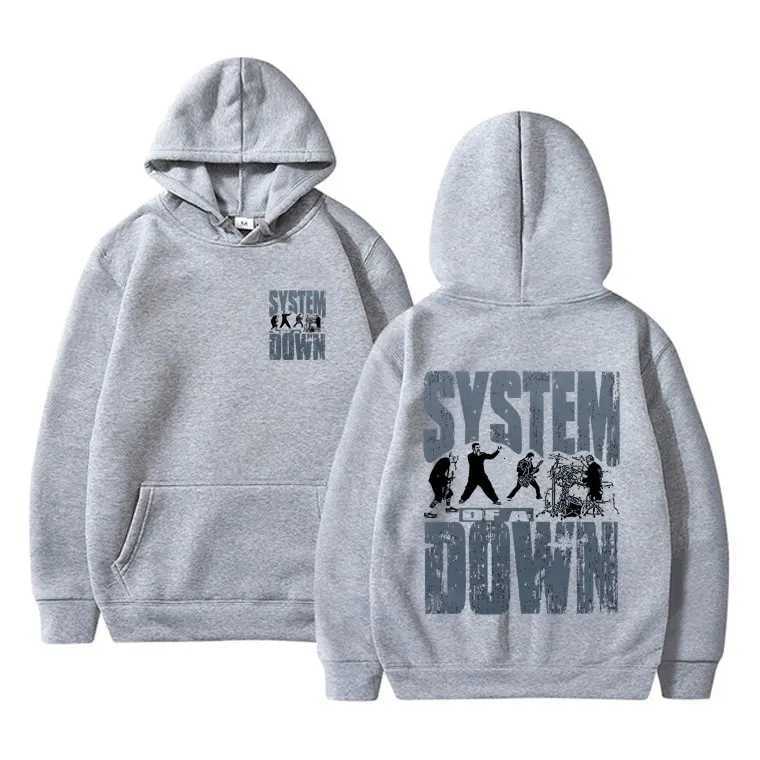 90s Vintage Rock Band System of A Down Print Hoodie Unisex Casual Sweatshirt Men Women Alternative Metal Music Pullover Hoodies W251106