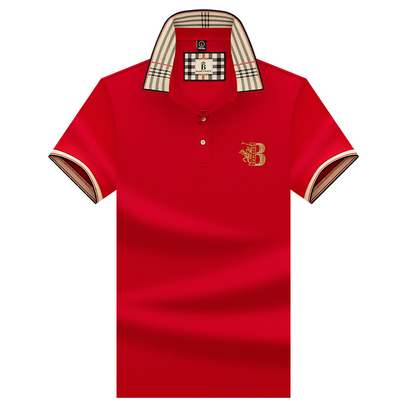 Men's designer t shirt Polo Shirt Business Fashionable Simple Solid Color Cotton shirts Breathable Casual Lapel Luxury Cotton Shirt Short Sleeve 