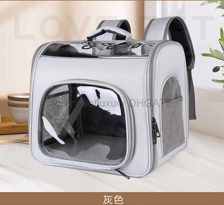 Double Shoulder Pet Bag Simple and Convenient Portable Cat Bag with Large Capacity Breathable Space Module Outgoing Dog Backpack