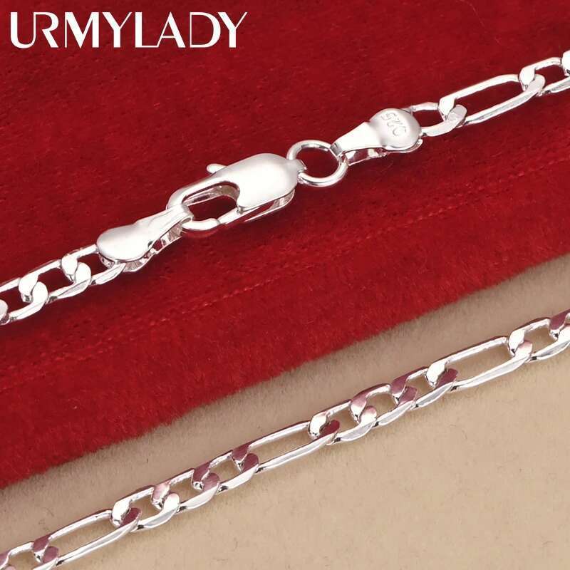 Noble new arrive sterg sier 4MM chain for men Women Bracelet Necklace jewelry set lady Christma gifts charms wedding