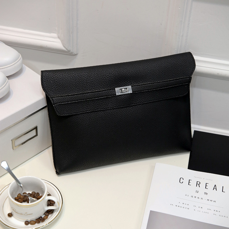Designer bag Litchi pattern new trendy simple document bag letter packagestylish and fashionable handbag for women bag