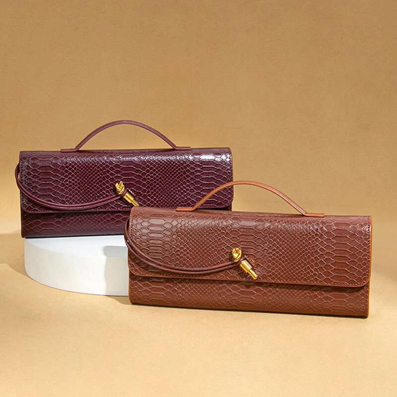 New Dinner Trendy Stone Pattern Retro One-Shoulder Crossbody Women's Hand Grab Bag Fashion Horizontal