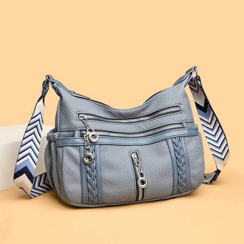 Luxury High-End Leather Messenger Bag Elegant Classic Designer Paris Fashion Large Capacity For Women Solid Color CommuterW251106