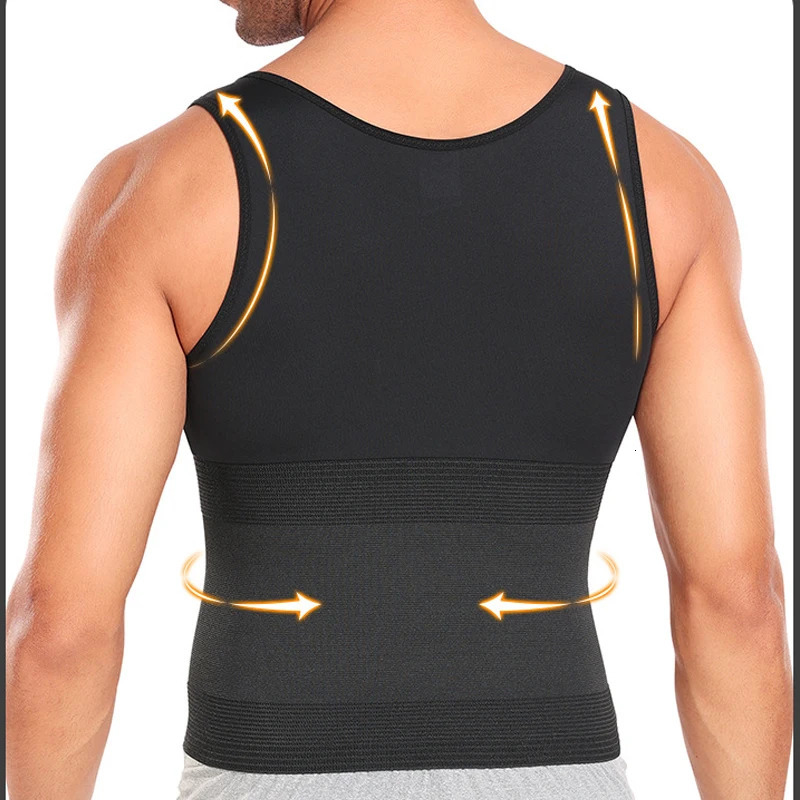 BeInShape Men Slimming Body Shaper Waist Trainer Vest Tummy Control Shapewear Compression Shirts Abdomen Slim Corset Underwear 251030