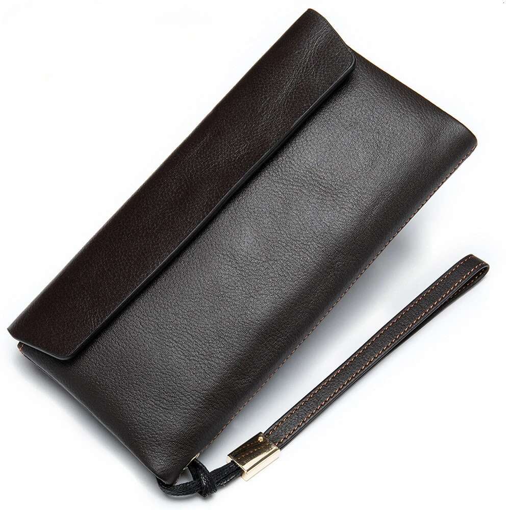Hot Selg Leather Korean Style First Layer Cowhide Wallet Mid-Length Women's Handbag