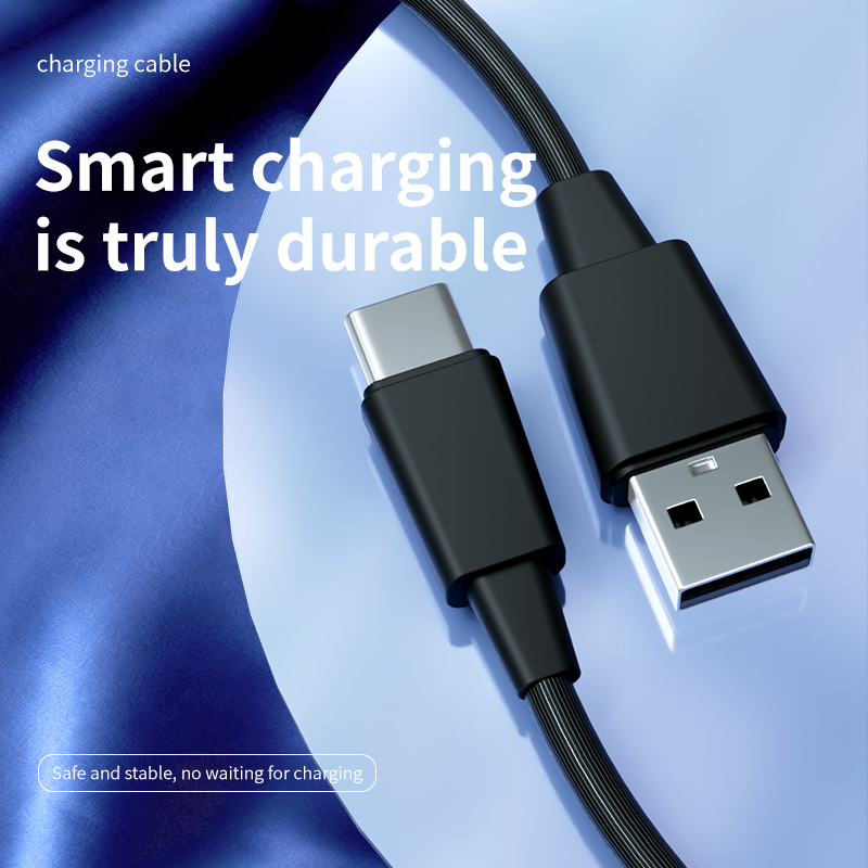 Pure copper wire USB type c charger cable with PVC material for android phone/iphone