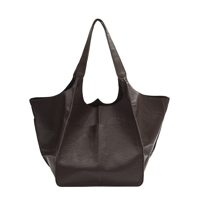 2025S Designer Women S Bag Minimalist New Underarm Soft Leather Large Capacity Shoulder Handheld Solid Color Versatile Tote Bag