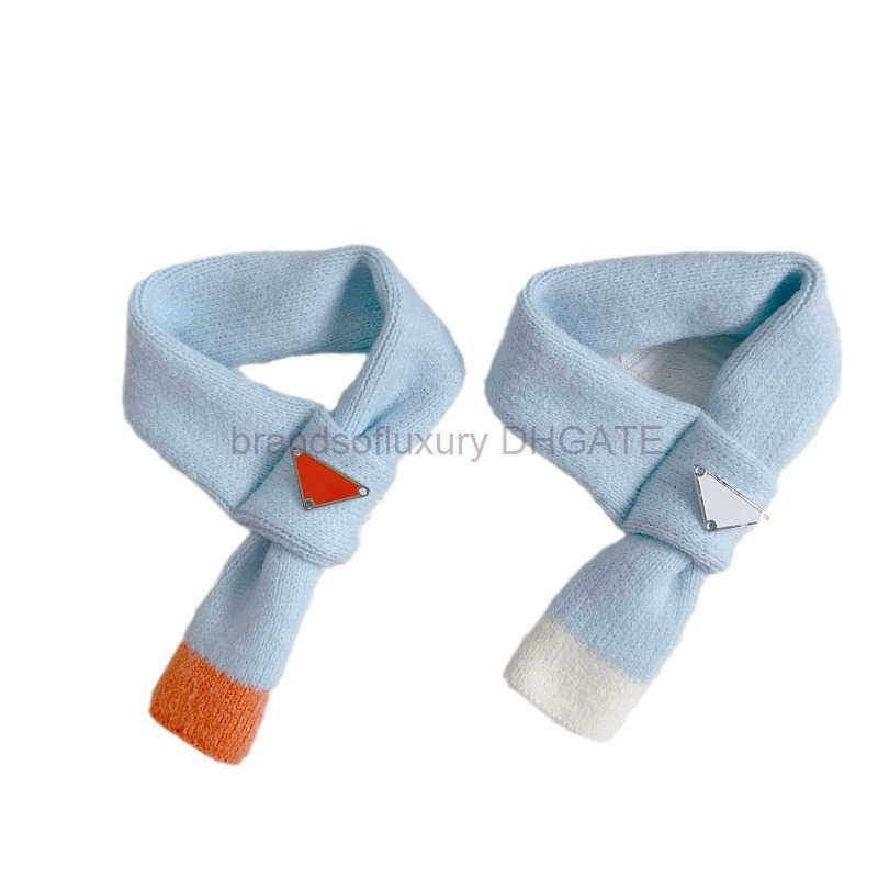Pet supplies small dogs autumn and winter trendy brand scarves warm woolen scarves cat bibs drool bibs