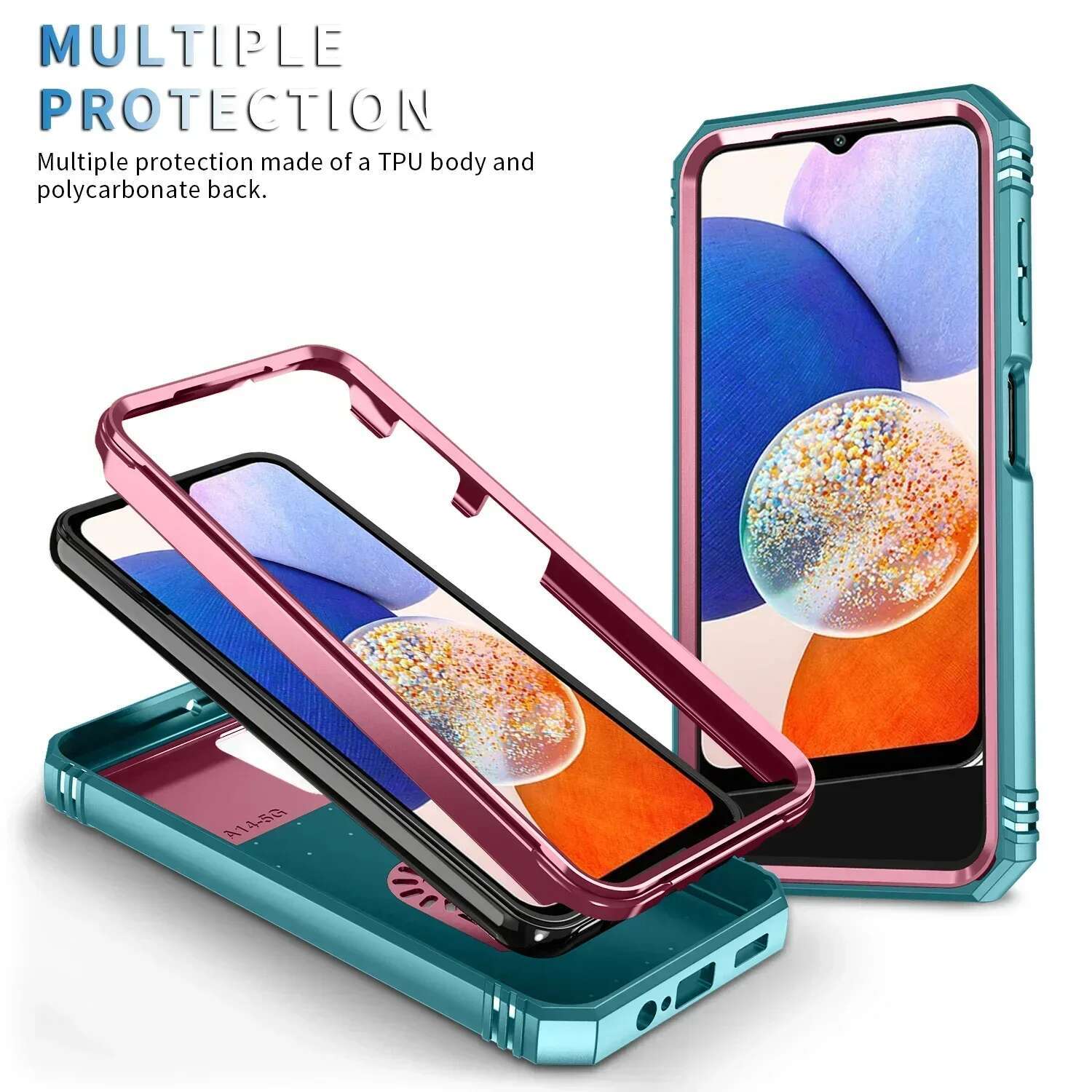 Anti-Knock Hard Phone Armor Case for Samsung S24 S23 S22 S21 Ultra Plus Camera Galaxy A54 A14 A34 A12 A53 A13 A52S Cover