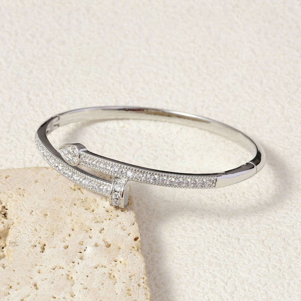 Bracelet Designer Luxury bangle Creative Personality Micro Inlaid Zircon 18K Plated Open Spike Bracelet Adjustable Bangle Directly