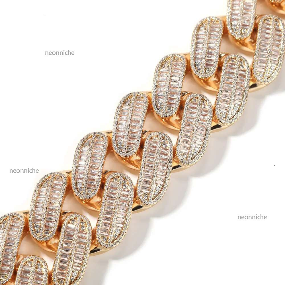 Iced Out 20mm Width Cuban Chain Jewelry Gold Hip Hop Jewlery Big Miami Cuban Necklace for Men