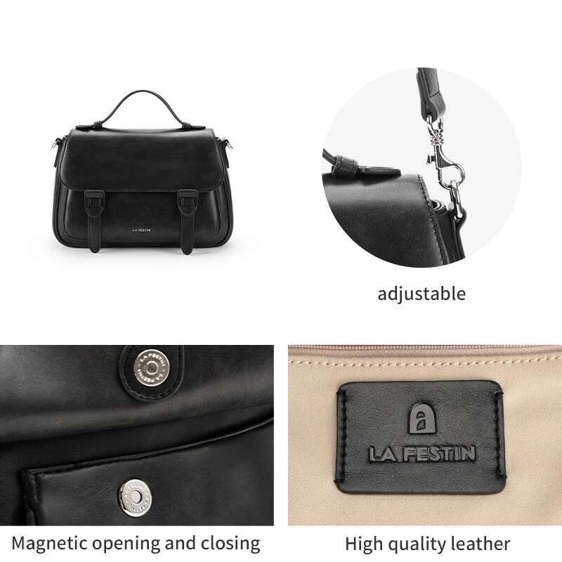 LA FESTIN Original Brand Handbag Women 2025 New Postman Retro Shoulder Bag Casual Tote Fashion Crossbody Bags