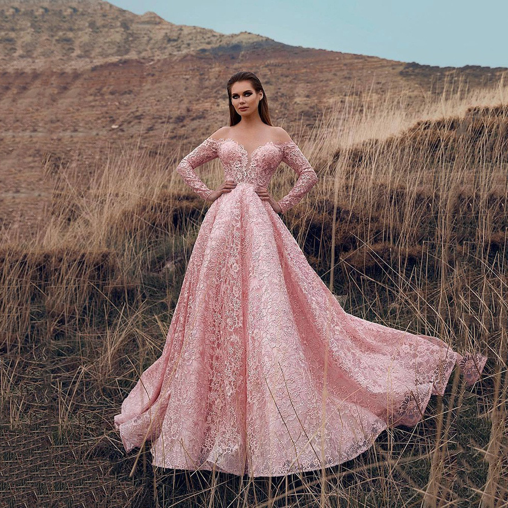 2025 New Womens Dress with Hollowed Out Lace Embroidery and Off Shoulder Sexy Big Swing Dress