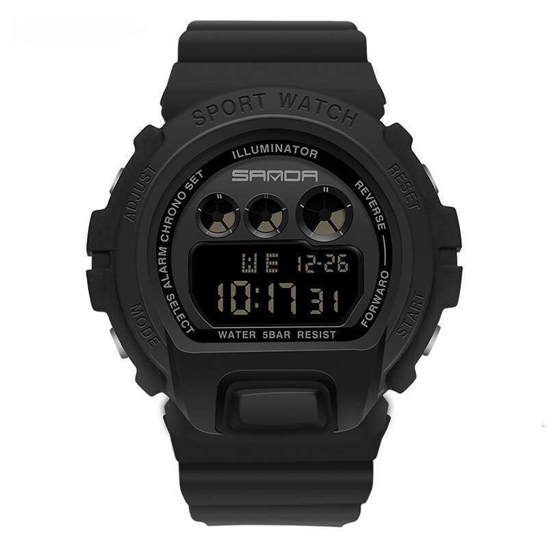 DHwatches Sanda Men's Student Single Movement Fashion Trend Electronic Watch for Men and Women Middle School Students Wristwatch