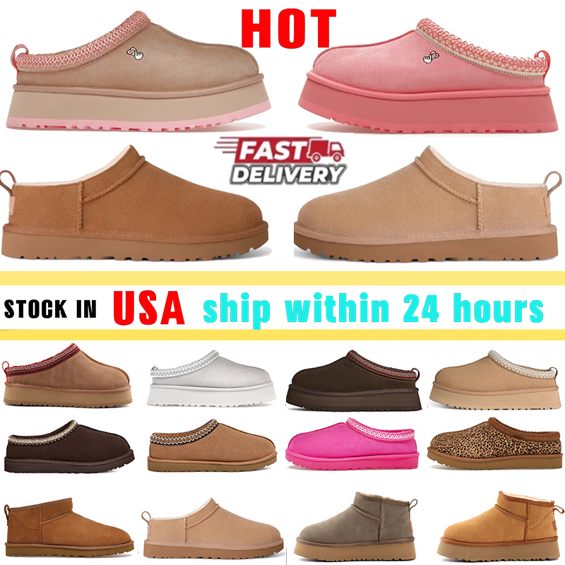 Tazz boots tasman Men slippers classic micro designer slides Ultra Mini slipper Australia Snow Boot Womens Winter shoes Chestnut Sand Mustard mens LTHR Regen slides