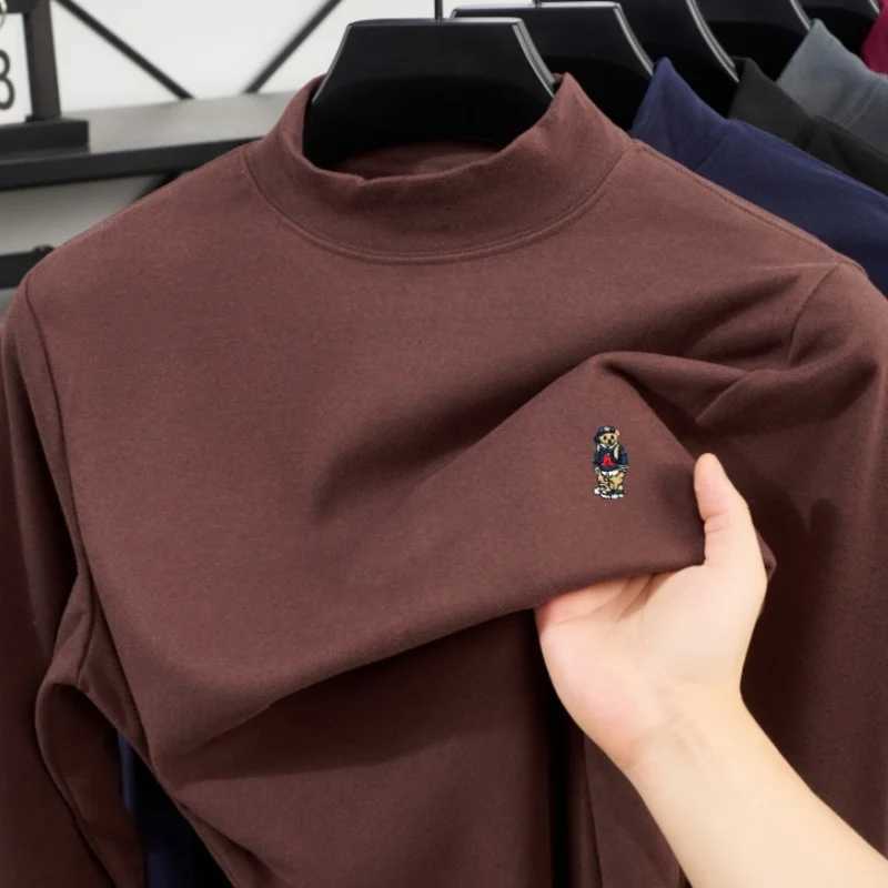 2025 Mens New Comfortable Warm and Velvet Long Sleeve Top Autumn/Winter Original Teddy Bear Embroidery Design Round Neck Hoodie W251106