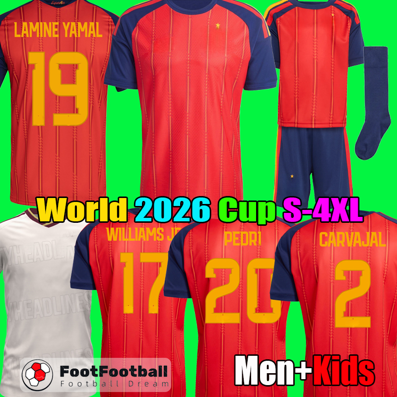 3XL 4XL 2026 Men kids kit Spanish Espana football shirt soccer jerseys Spain TORRES GAVI RODRIGO PEDRI LAMINE YAMAL MORATA Men Tees T-Shirts womoen National Camiseta
