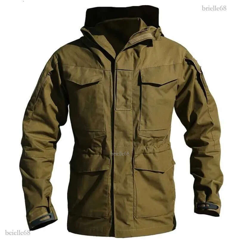 M65 British American Tactical Military Windproof Jacket Mens Waterproof Hoodie Flight Pilot Coat Army Multi Pocket Casual Jacket W240914