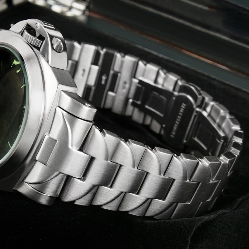 316L Stainless steel watch strap 22 24mm watchband for Panerai PAM111 PAM441 band Curved soild metal bracelet men 251105