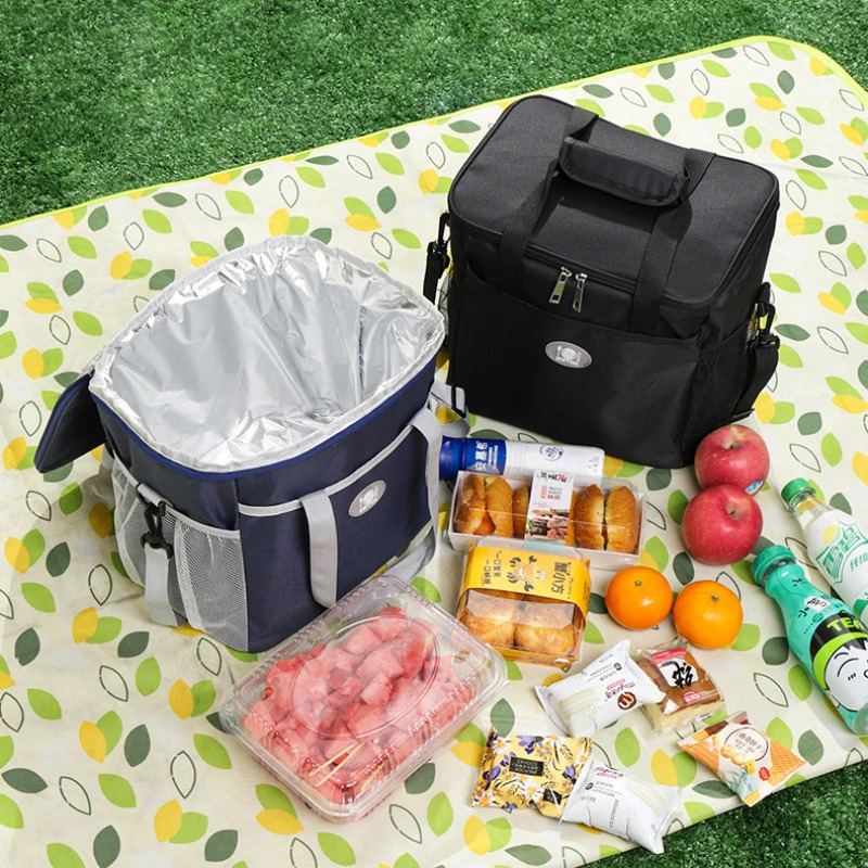 Aluminum foil thick waterproof insulation bag suitable for portable handbags in offices and schools reusable meal bags lunch boxes 250401