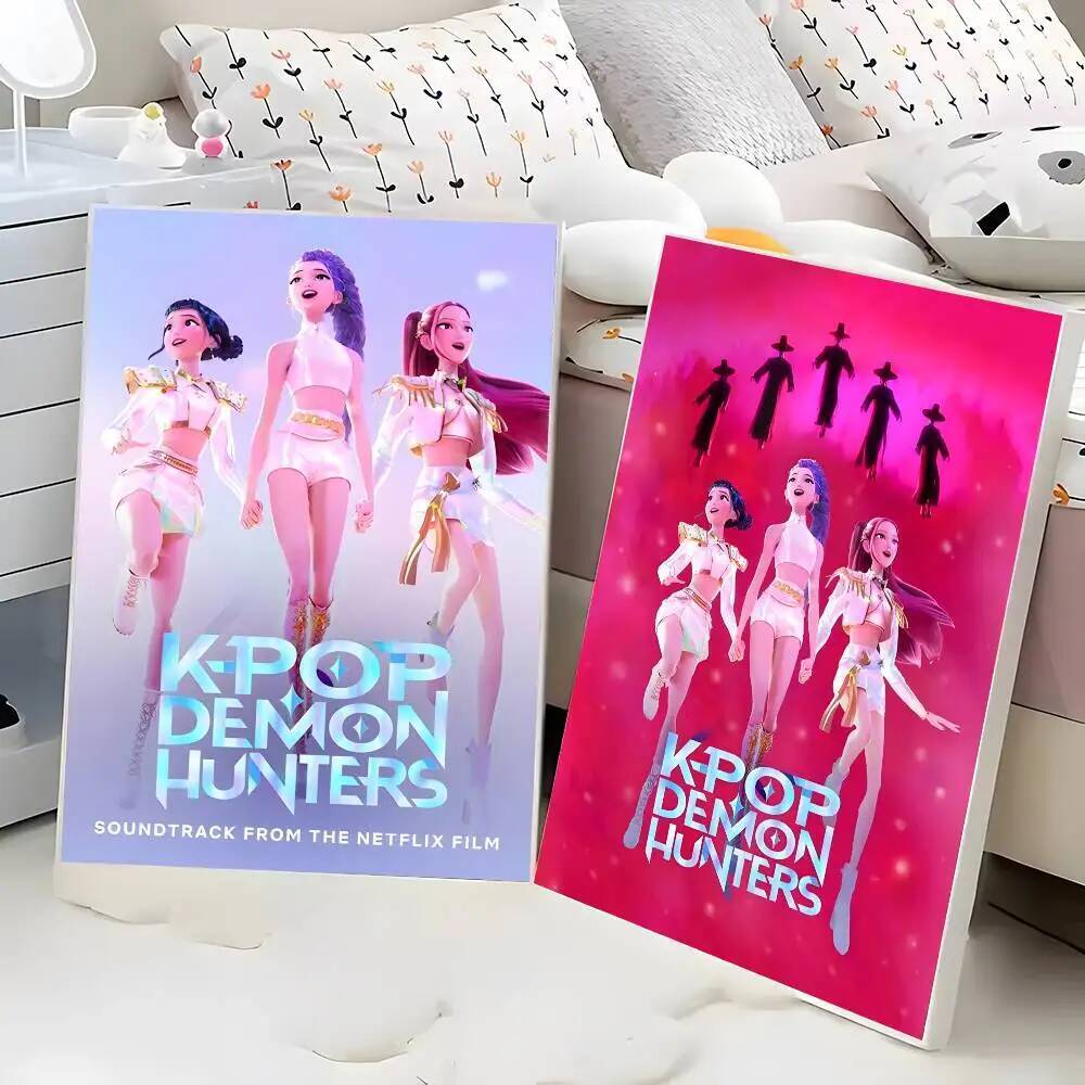 Demon H-Hunters kpop new group Poster HD sticky wall waterproof home living room bar aesthetic decor ddmydog