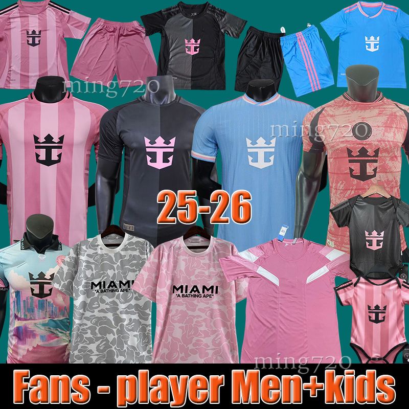 3XL 4XL 2025 Miamis Soccer Jerseys SUAREZ MESSIS 25 26 inters Player long sleeve shirt Women miamikids football kits baby soccer shorts speical version int er mi ami