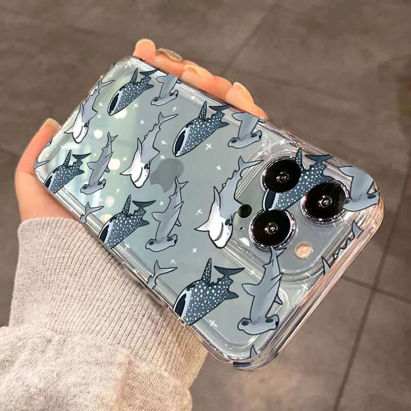 Soft Clear Phone Case For Samsung Galaxy A56 A35 A55 A54 A33 A53 5G S25 S24 Ultra S23 S21 FE S22 Plus Summer Ocean Animals Cover