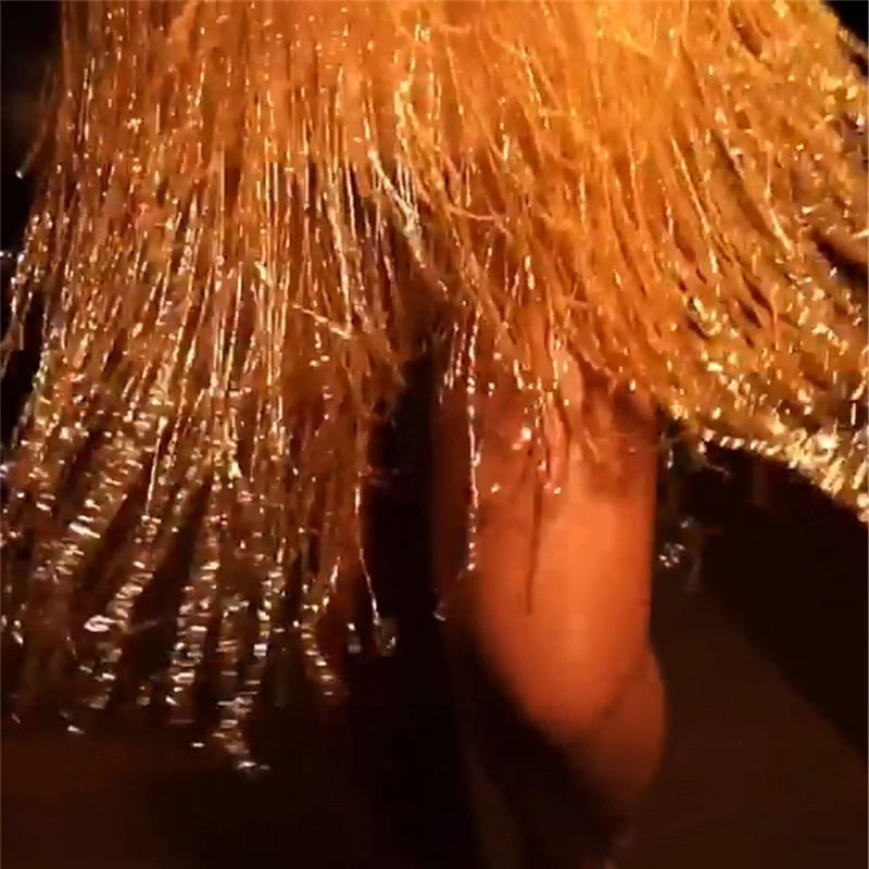 2025 New Womens Dress Sleeveless V-neck Camisole Tassel Dress