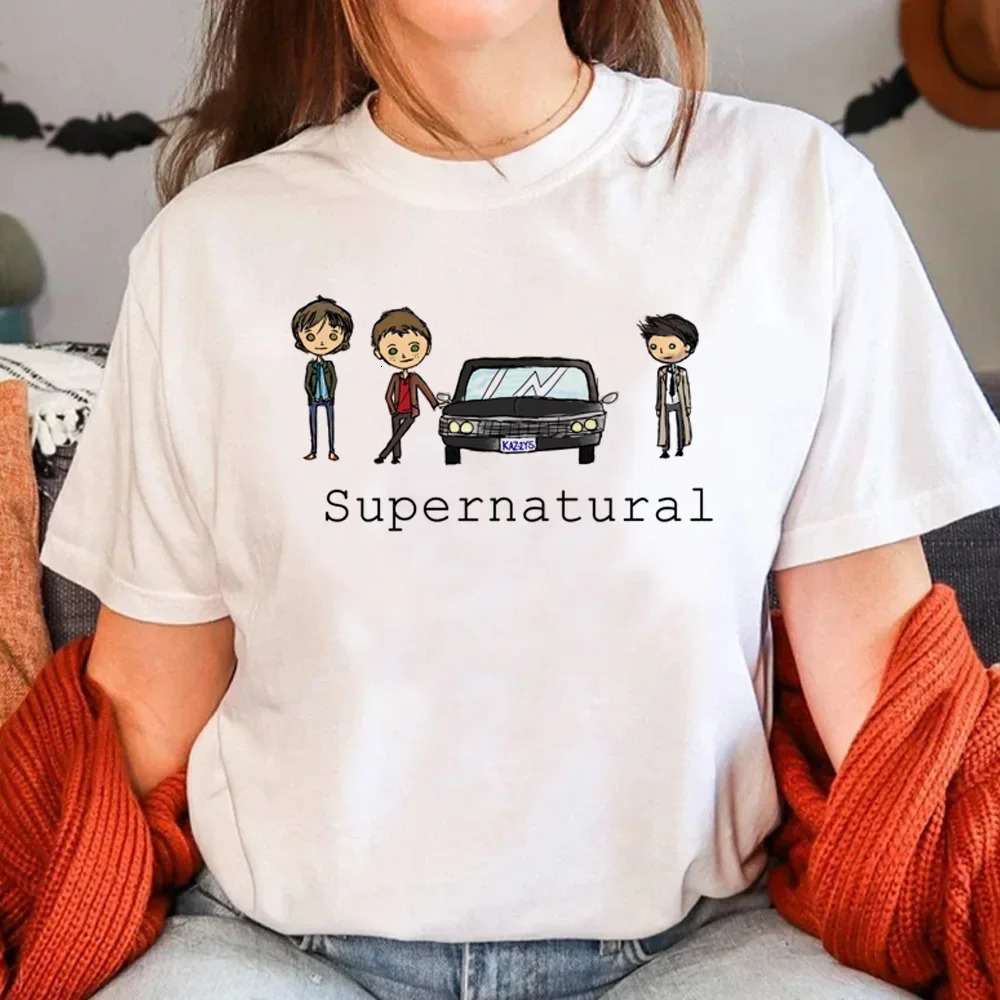 Supernatural T-shirts Women Japanese T-shirts Female Anime Funny Clothing 250402