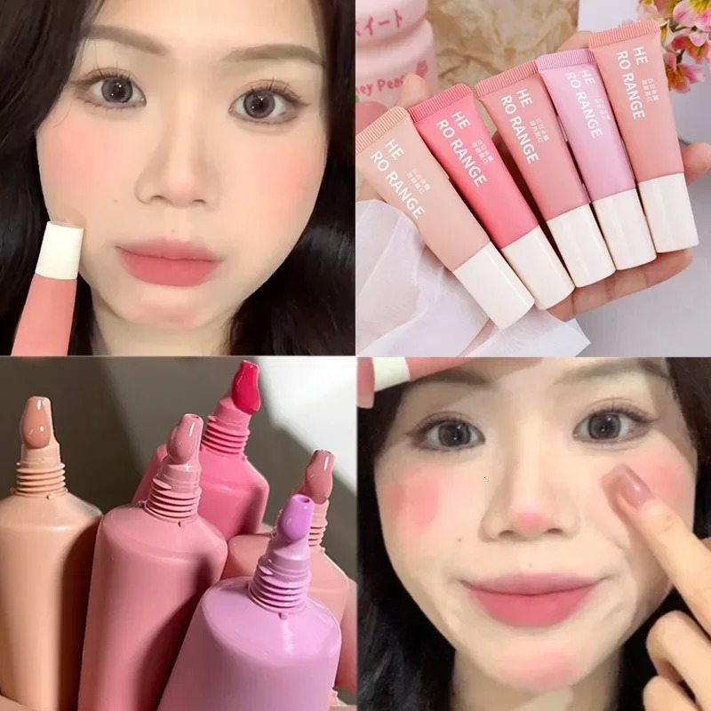 Watercolor matte liquid powder blusher makeup light natural red cream cheek moisturizing lasting velvet 5 colors 250325