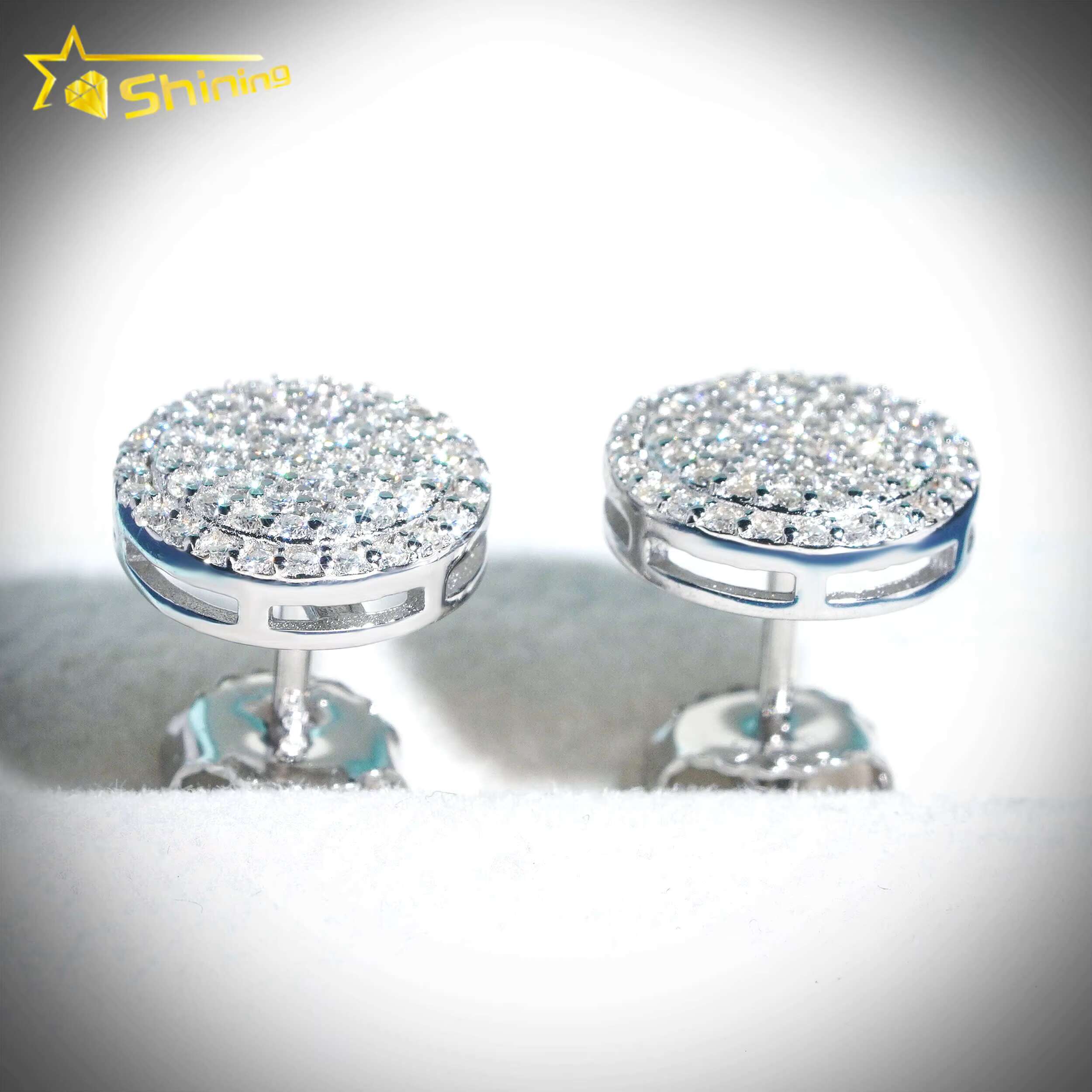 Dropshipping Dias Designs 10K Solid Gold HPHT /Moissanite Lab Grown Dia Stud Earring Fine Jewelry