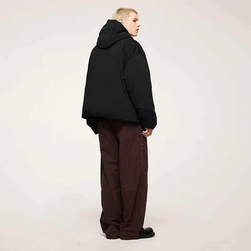 Unisex Oversized Jacket New Arrival Functional 90% Down Solid Color Hooded Mens Outerwear