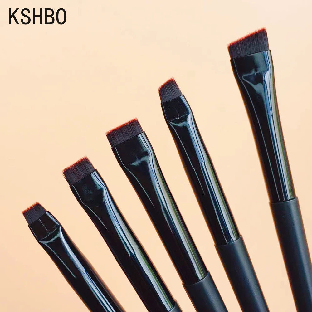 KSHBO thin eyeliner brush superfine angle eyebrow contour portable female lining cream makeup tool 250325