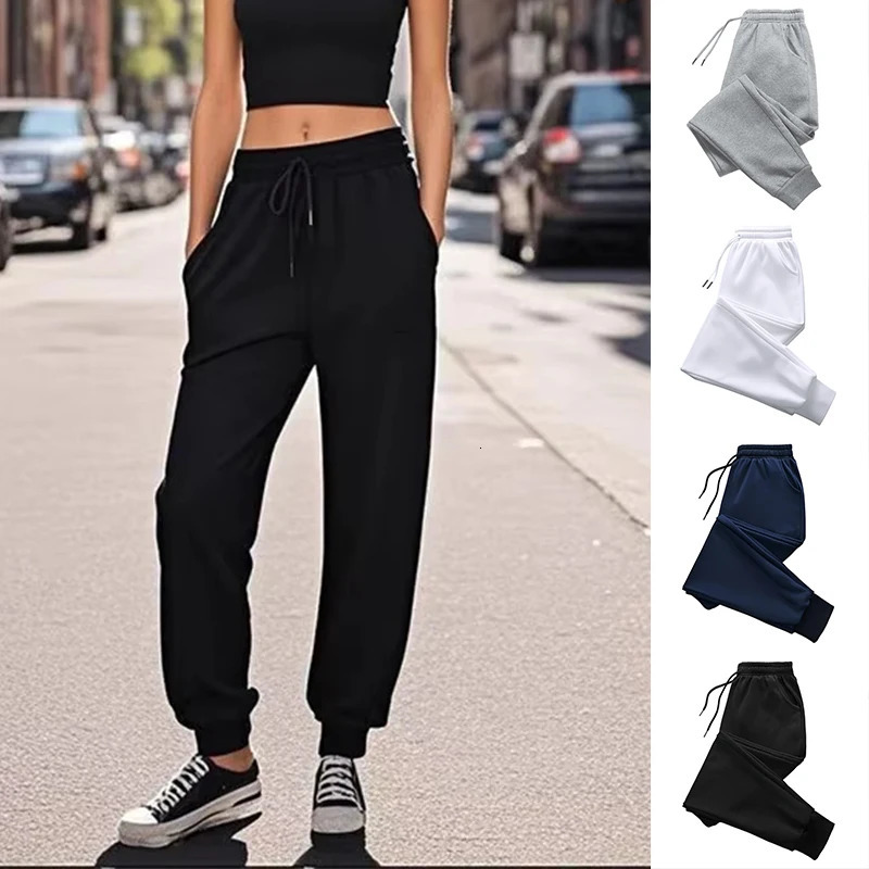 Pure Color Sweatpants for Women All Season Daily Casual Sporty Jogger Pants High Quality Womens Home Outdoor Comfort Trousers Z260314