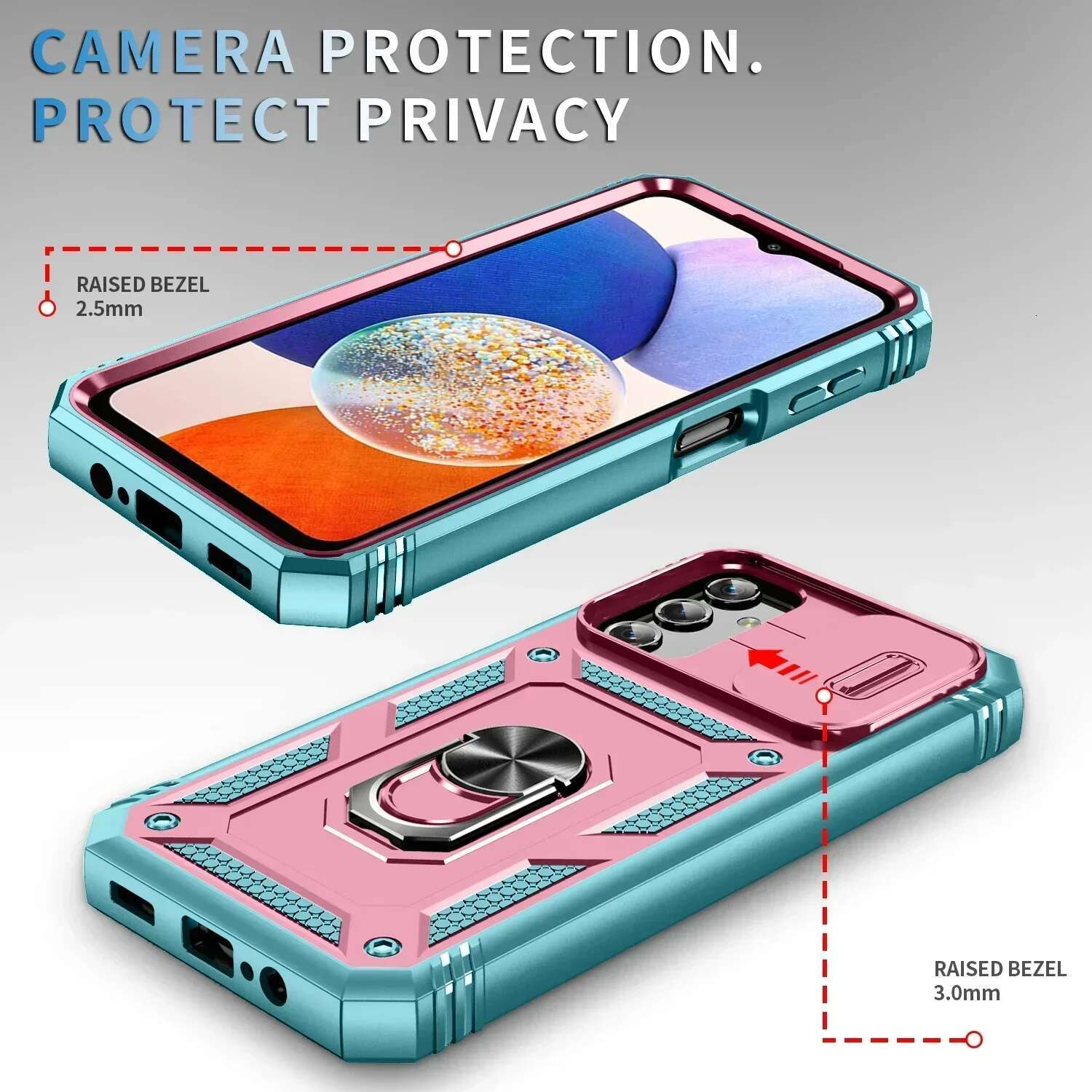 Anti-Knock Hard Phone Armor Case for Samsung S24 S23 S22 S21 Ultra Plus Camera Galaxy A54 A14 A34 A12 A53 A13 A52S Cover
